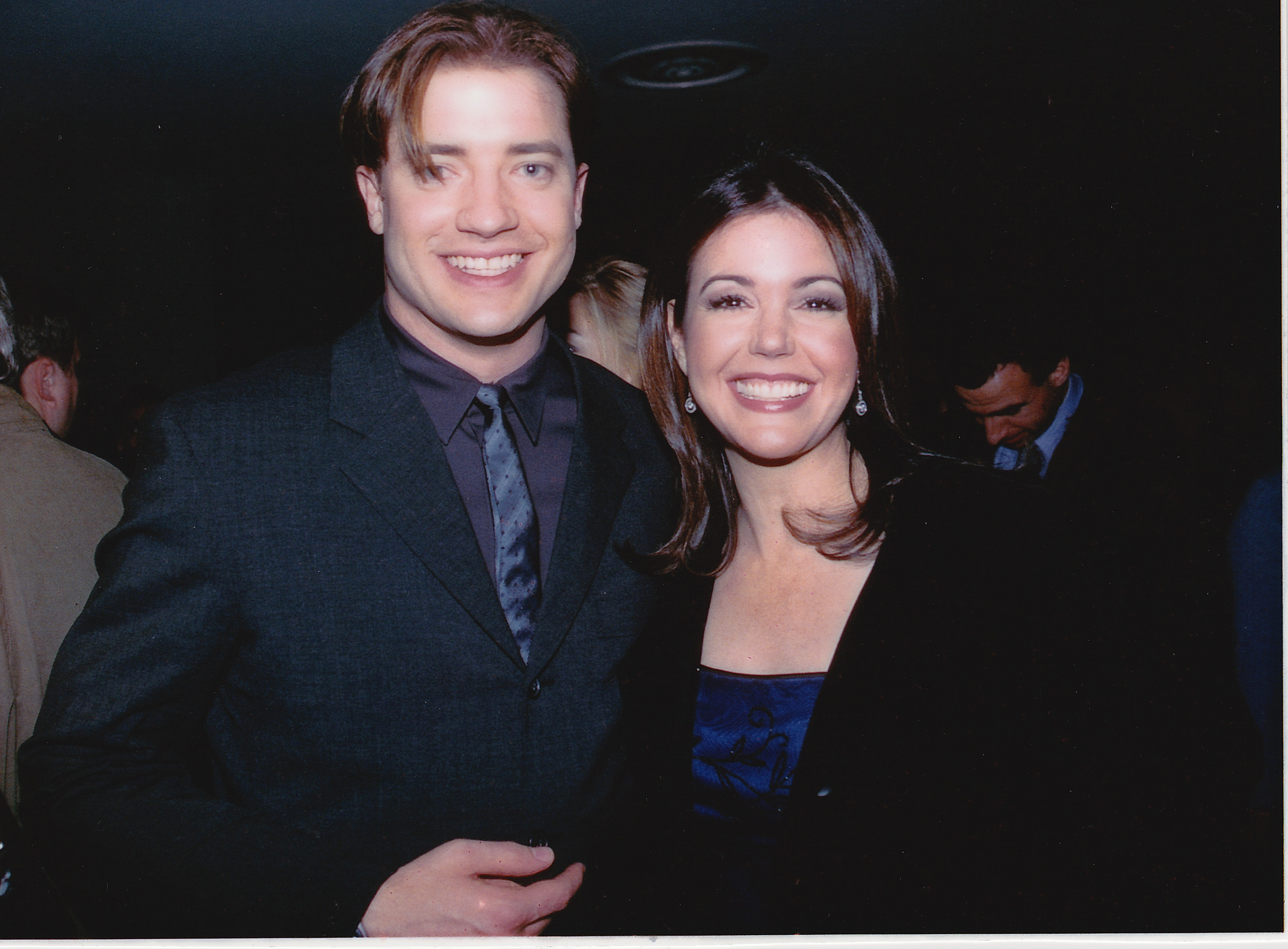 Carmen More with Brendan Fraser at the 