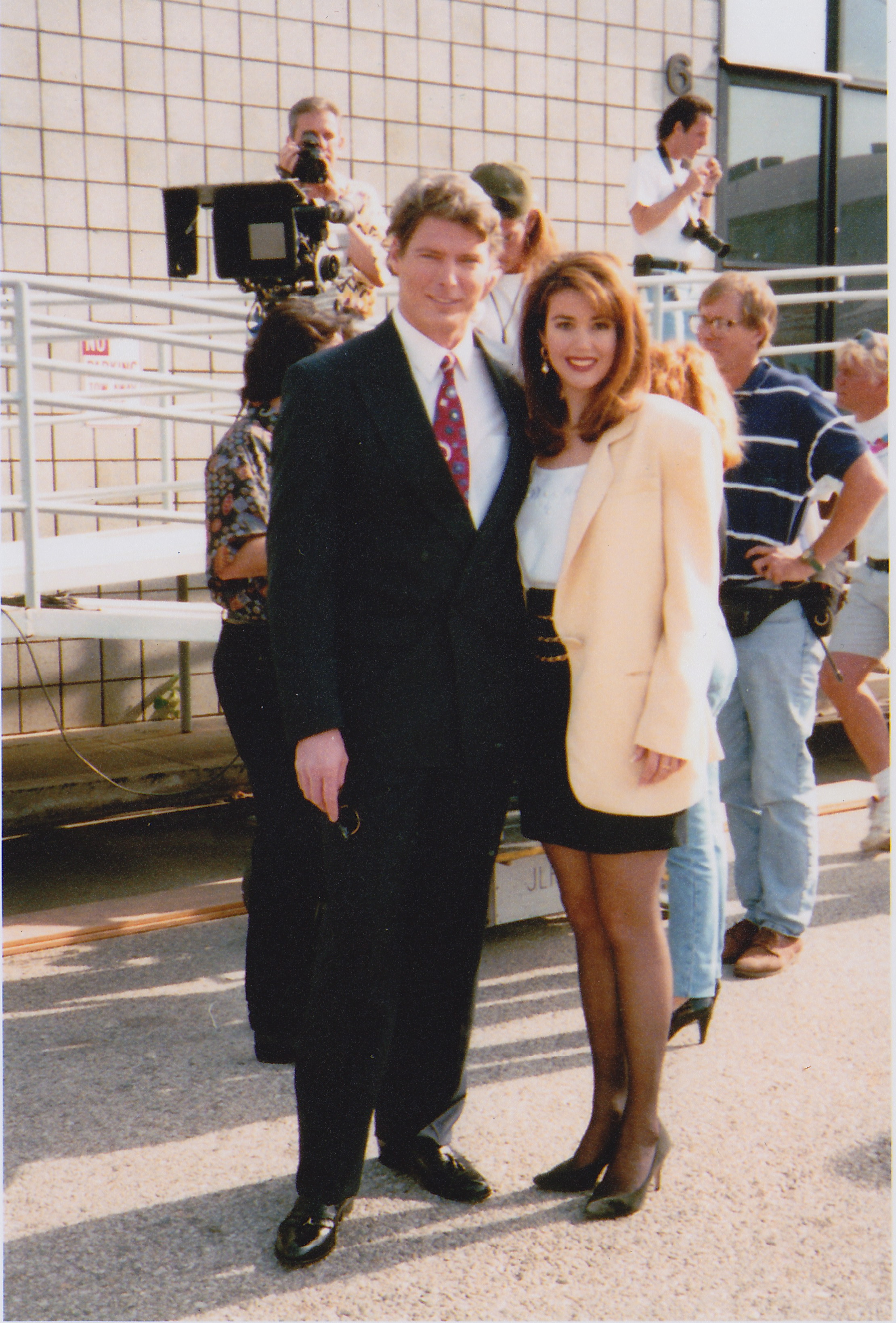 Carmen More with Christopher Reeve at the 