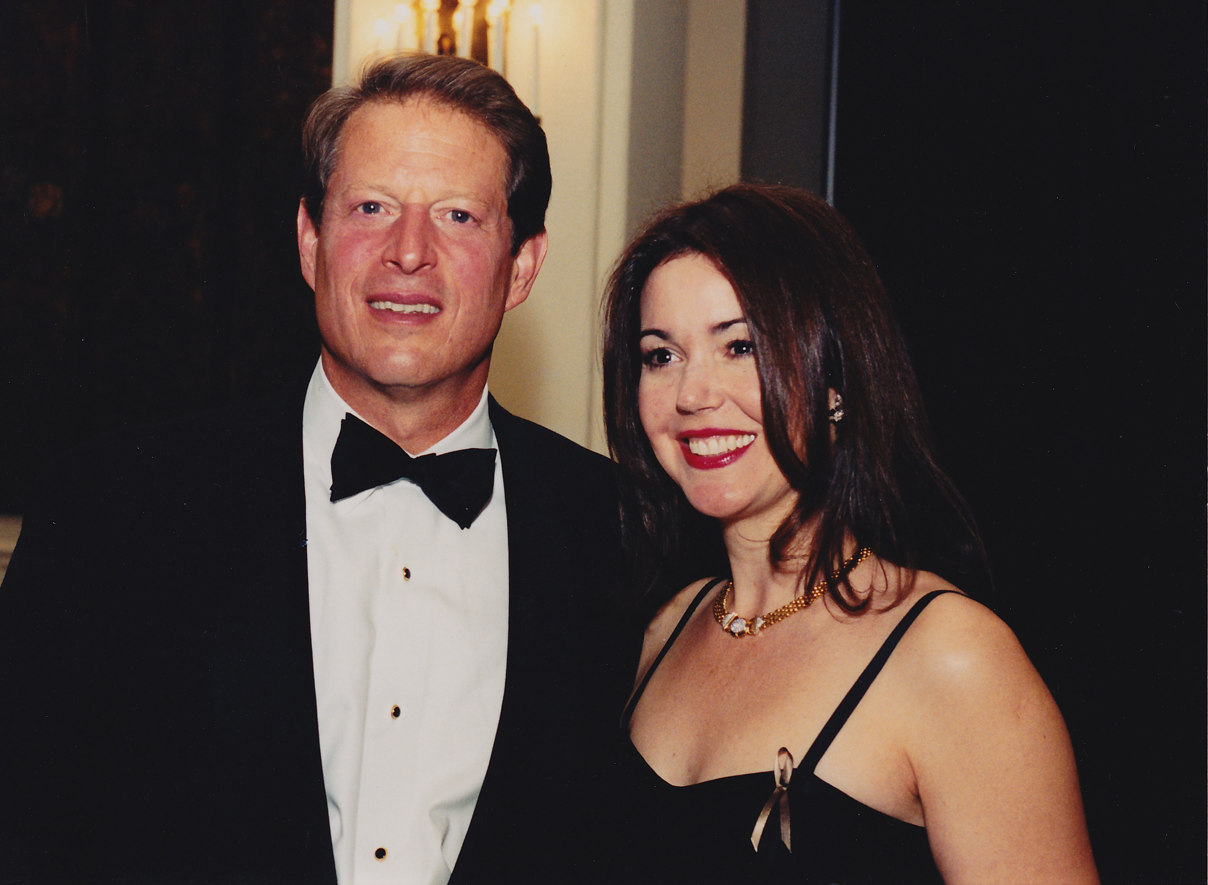 Carmen More with Vice President Al Gore at the National Hispanic Foundation of the Arts Gala in Washington D.C.