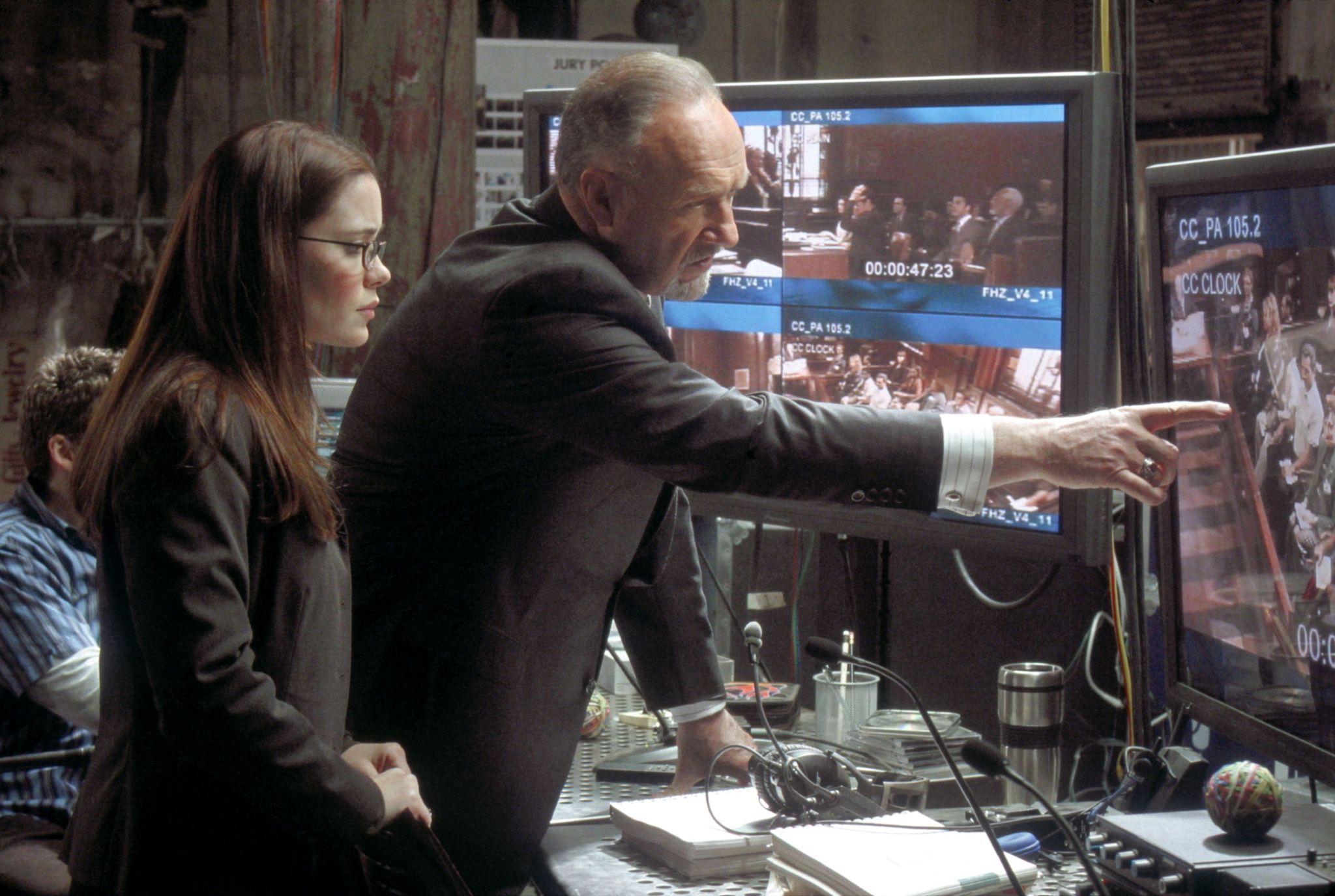 Still of Gene Hackman and Marguerite Moreau in Runaway Jury (2003)