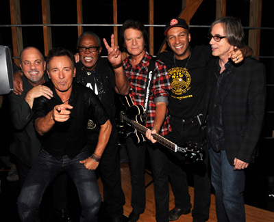 John Fogerty, Billy Joel, Jackson Browne, Tom Morello and Bruce Springsteen