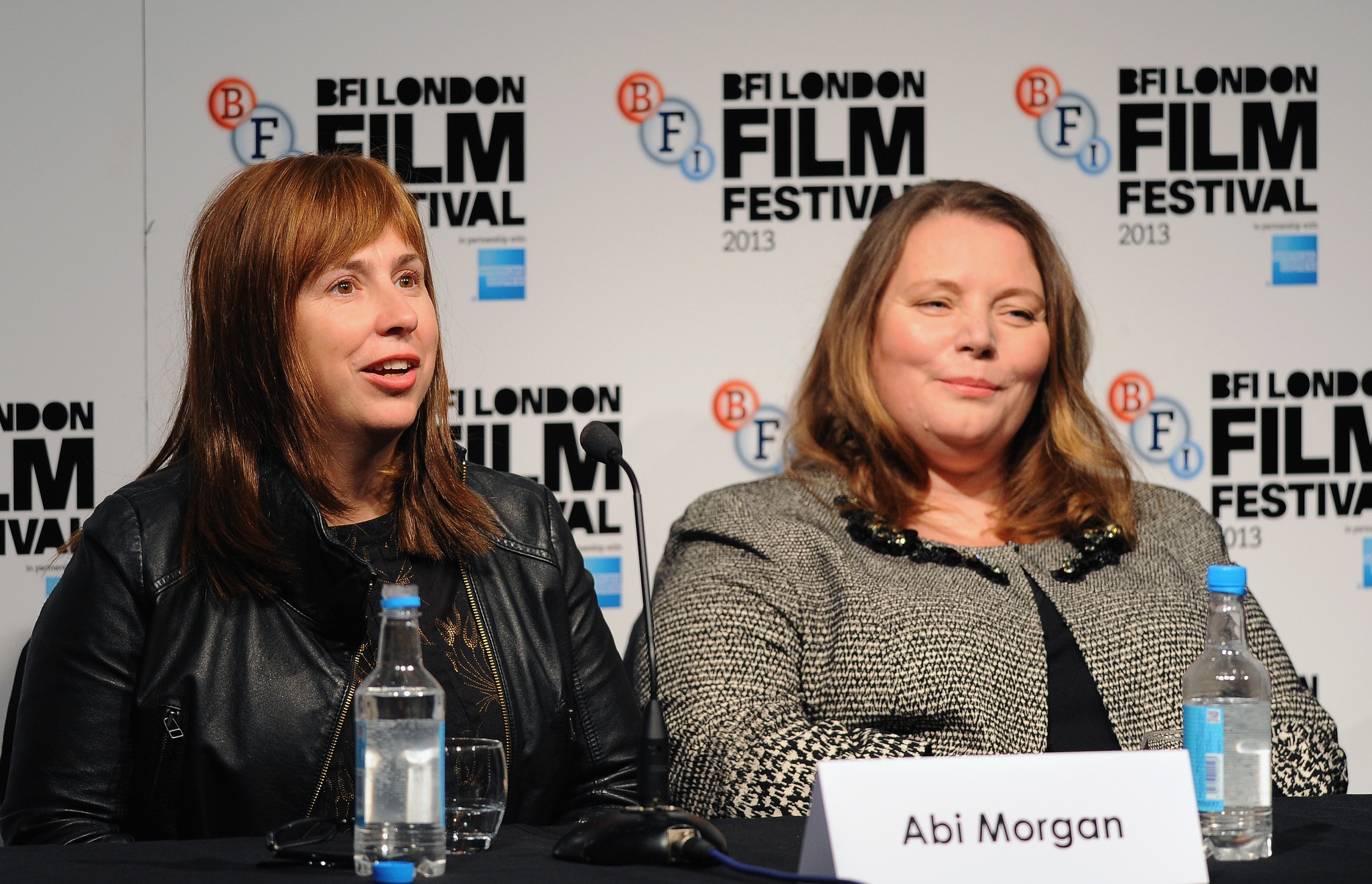 Abi Morgan and Joanna Scanlan at event of The Invisible Woman (2013)