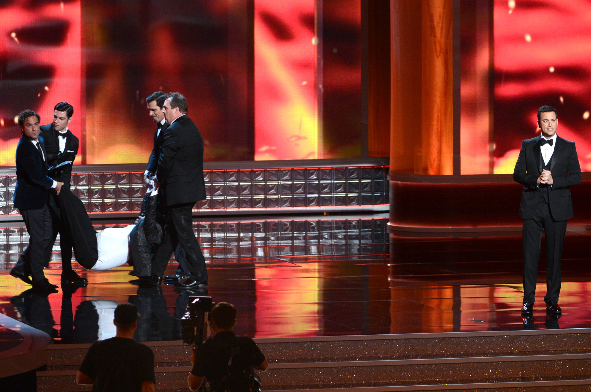 Jimmy Kimmel and Tracy Morgan at event of The 64th Primetime Emmy Awards (2012)