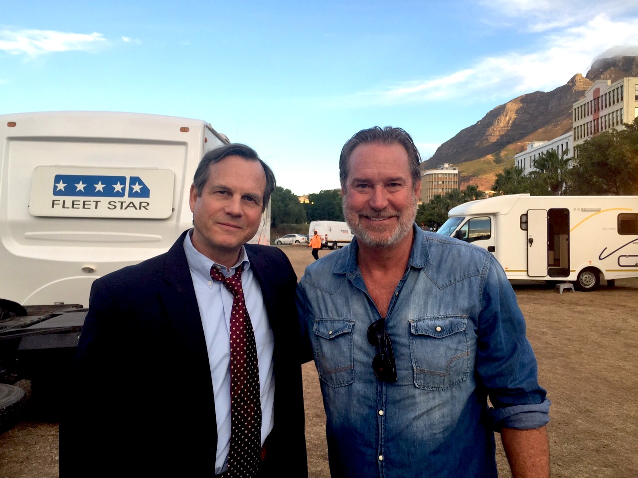 acting with Mr. Bill Paxton shooting Game Changer in Cape Town.