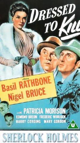 Basil Rathbone, Nigel Bruce and Patricia Morison in Dressed to Kill (1946)