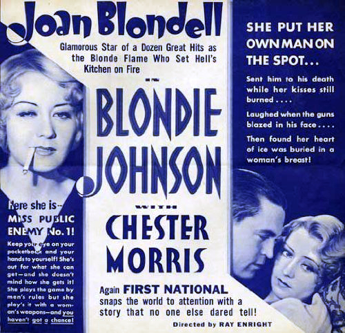 Joan Blondell and Chester Morris in Blondie Johnson (1933)