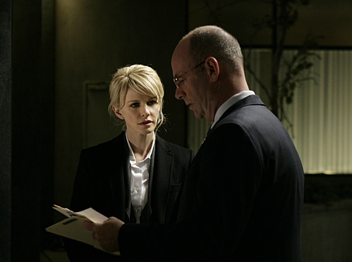 Still of John Finn and Kathryn Morris in Cold Case (2003)