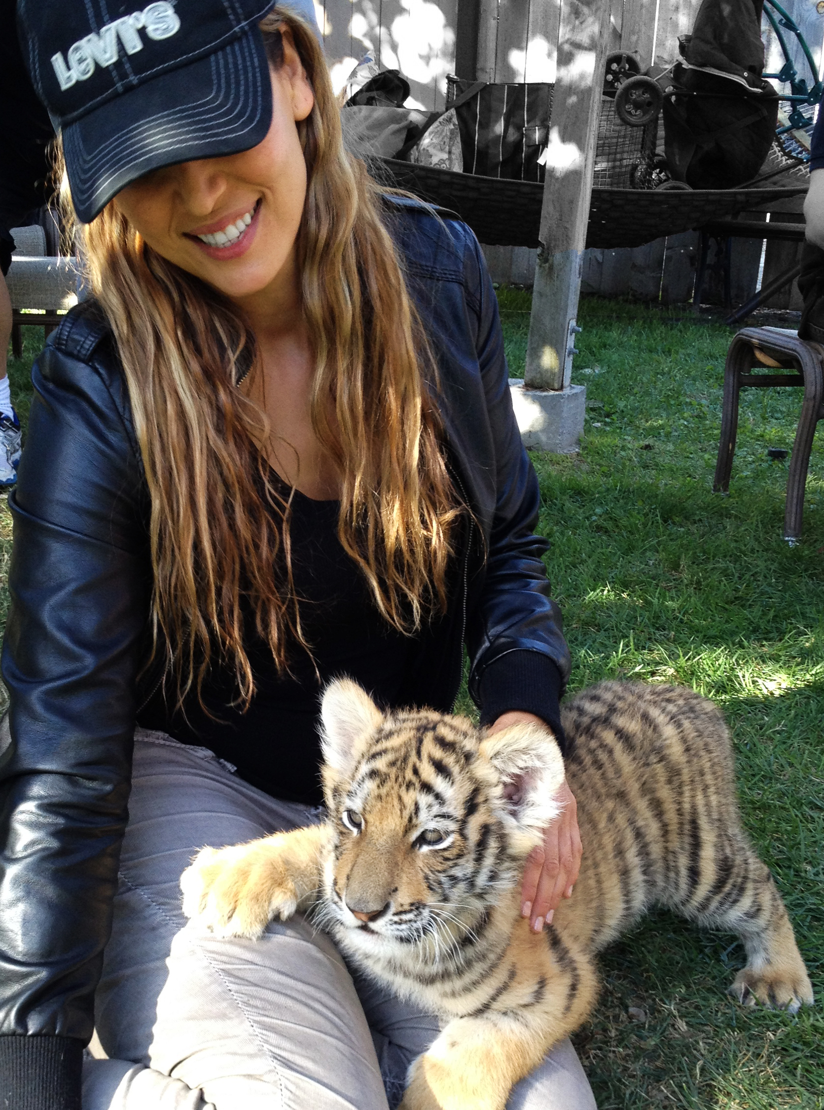 On my friend's set with a baby Tiger Actor! My ultimate dream to direct animal actors!