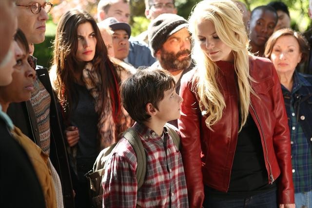 Still of Lee Arenberg, Jennifer Morrison, Meghan Ory, Raphael Sbarge and Jared Gilmore in Once Upon a Time (2011)