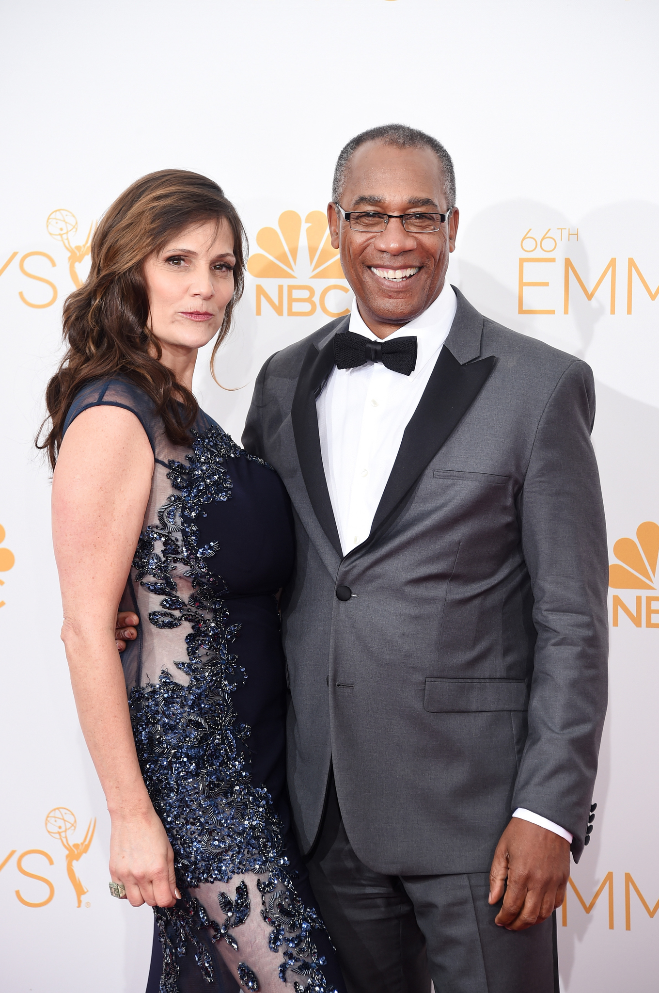 Nora Chavooshian and Joe Morton at event of The 66th Primetime Emmy Awards (2014)