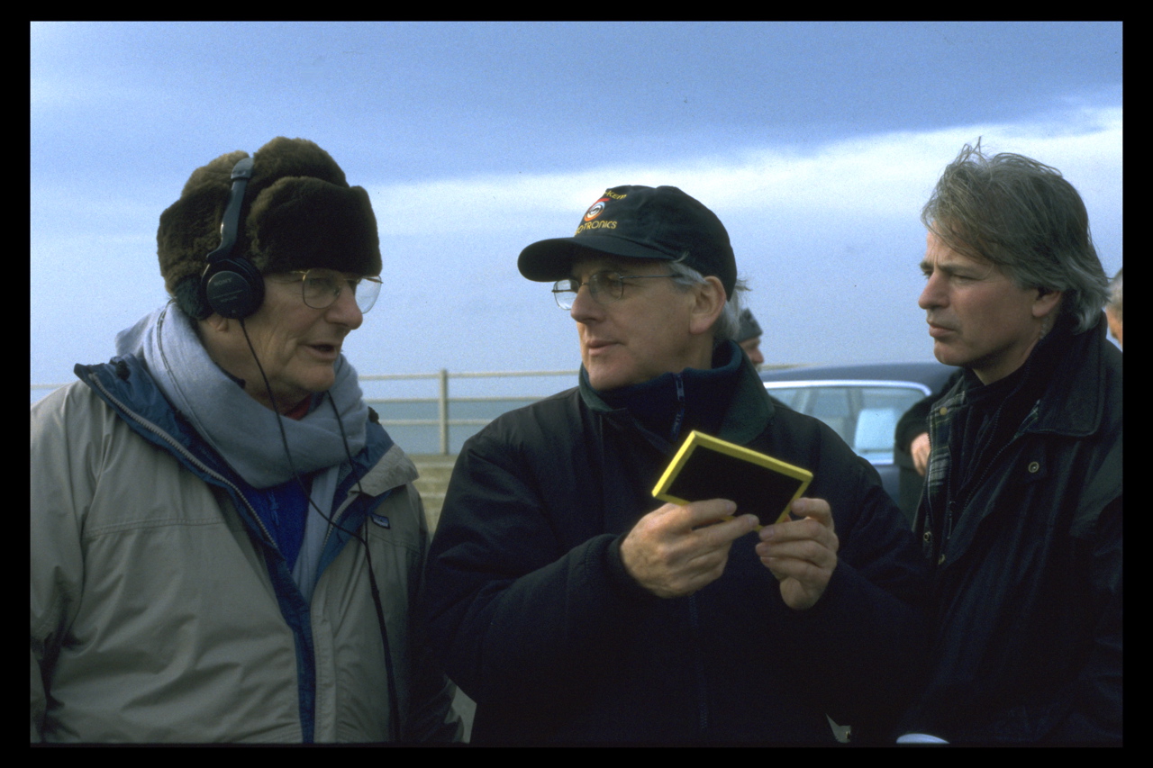 Brian Tufano, Fred Schepsi, Simon Moseley on the set of Last Orders