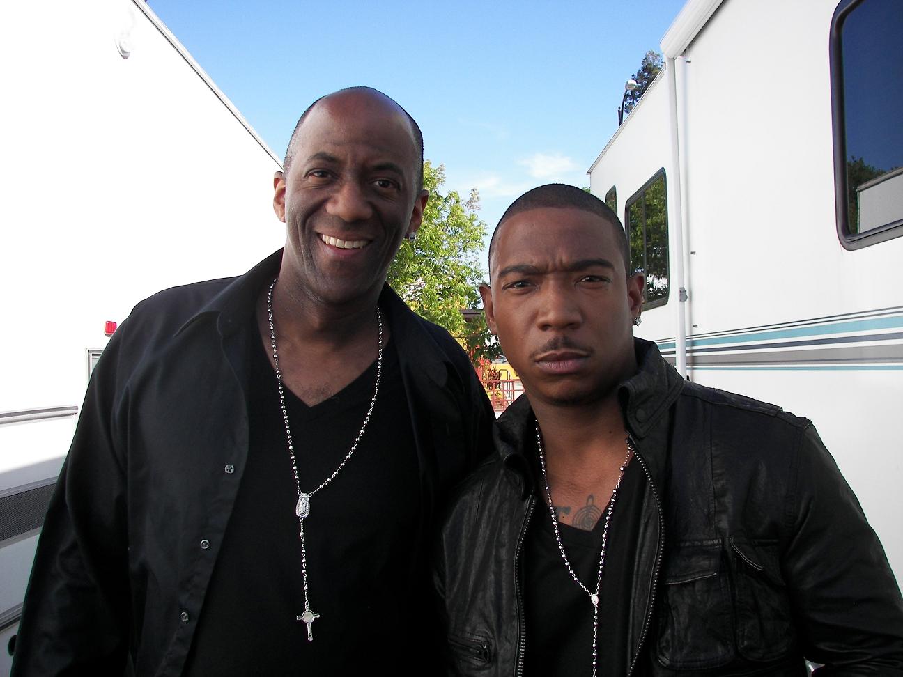 Jeff Mosley and Ja Rule on the set of 