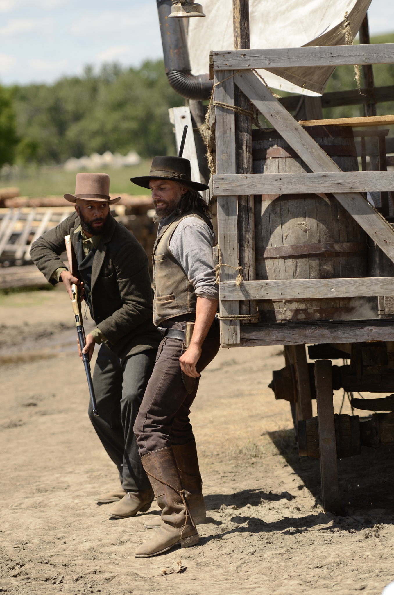 Still of Chris Large and Anson Mount in Hell on Wheels (2011)