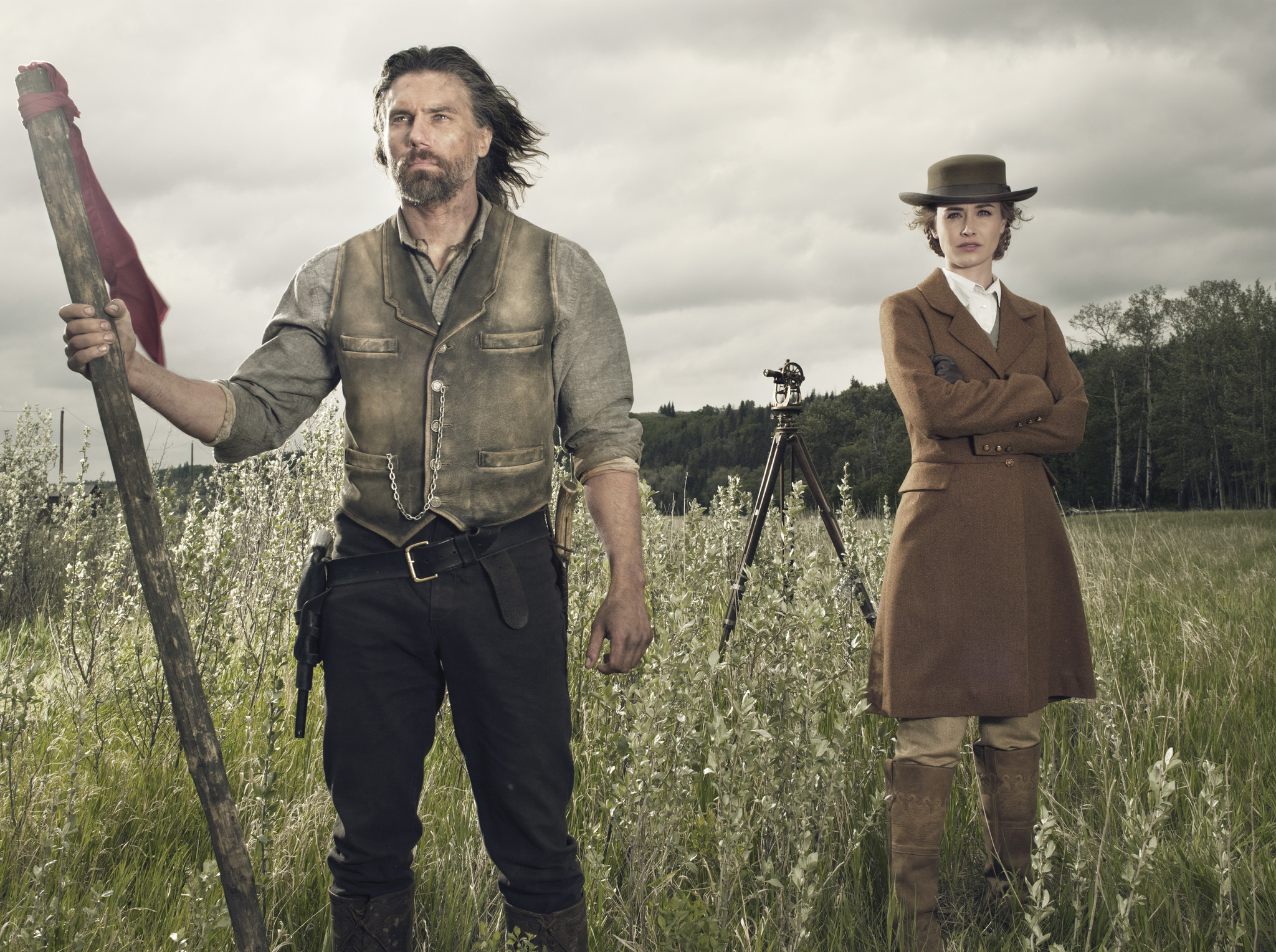Still of Anson Mount and Dominique McElligott in Hell on Wheels (2011)