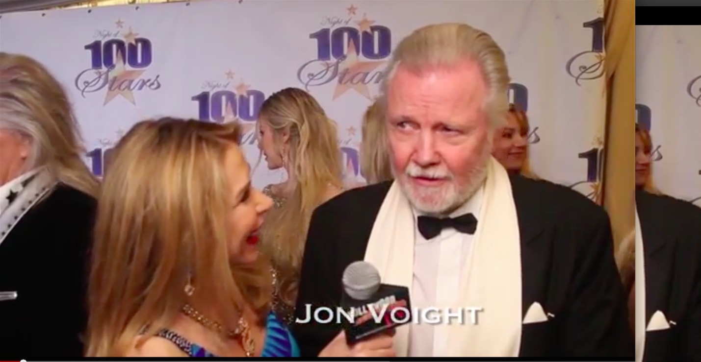 Jacqueline Murphy Interviewing Jon Voight Oscars 2014 @ Night of 100 Stars