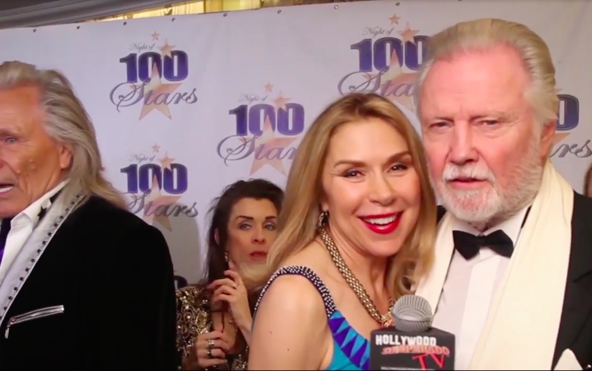 Jacqueline Murphy Interviewing Jon Voight Oscars 2014 @ Night of 100 Stars