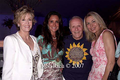 Jane Fonda,Carol Rome, Philanthropist Henry Buhl, and Jacqueline Murphy at Sunflower Charity Event