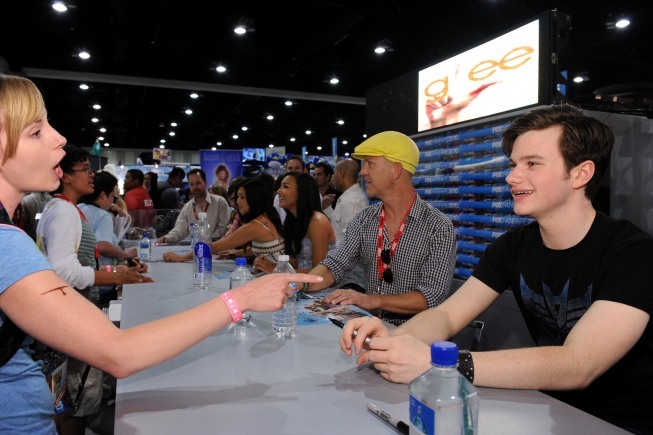 Ryan Murphy and Chris Colfer at event of Glee (2009)