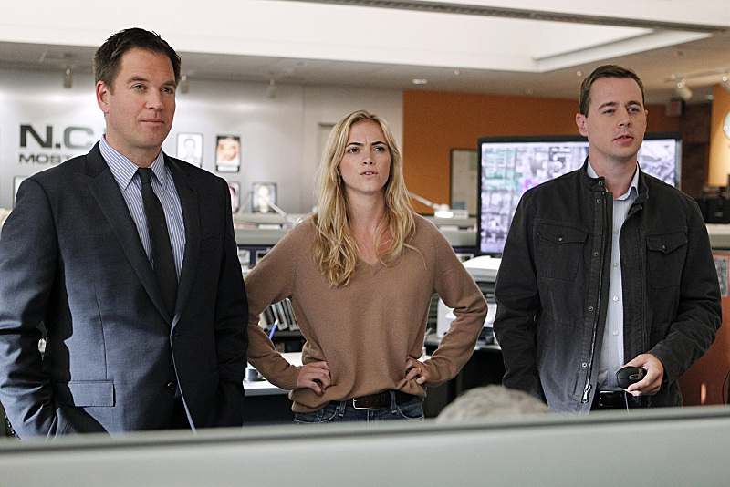 Still of Sean Murray, Michael Weatherly and Emily Wickersham in NCIS: Naval Criminal Investigative Service (2003)