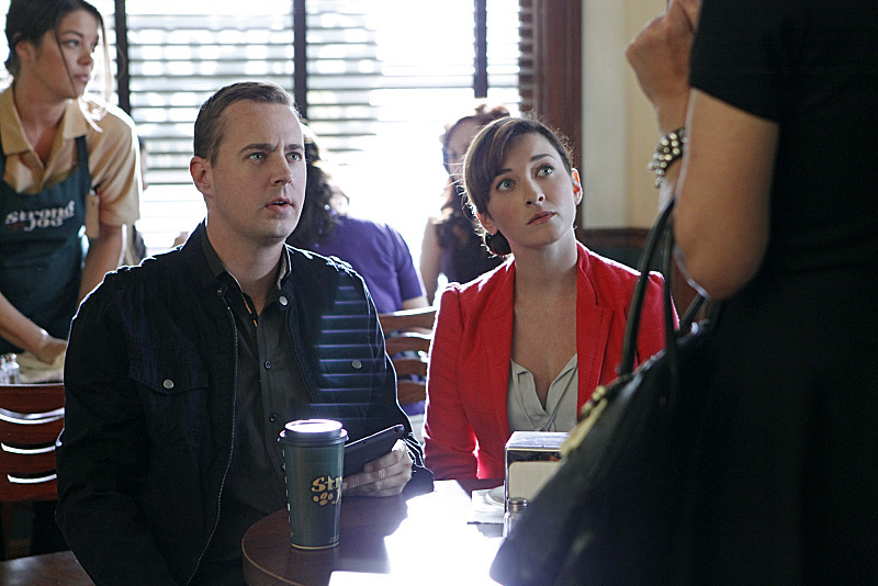 Still of Margo Harshman and Sean Murray in NCIS: Naval Criminal Investigative Service (2003)