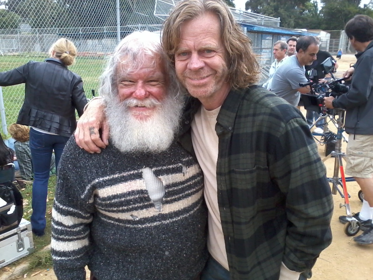 Mike Muscat with William H. Macy on the set of Shameless.