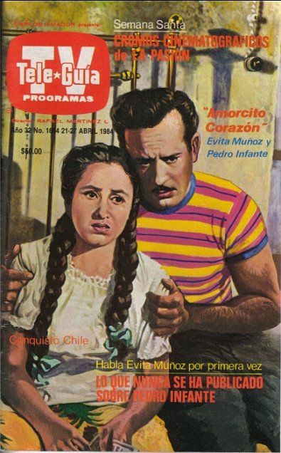 'Evita Muñoz 'Chachita' & Pedro Infante in: Nosotros los pobres (1948). On the cover of TV Guide - Mexico.