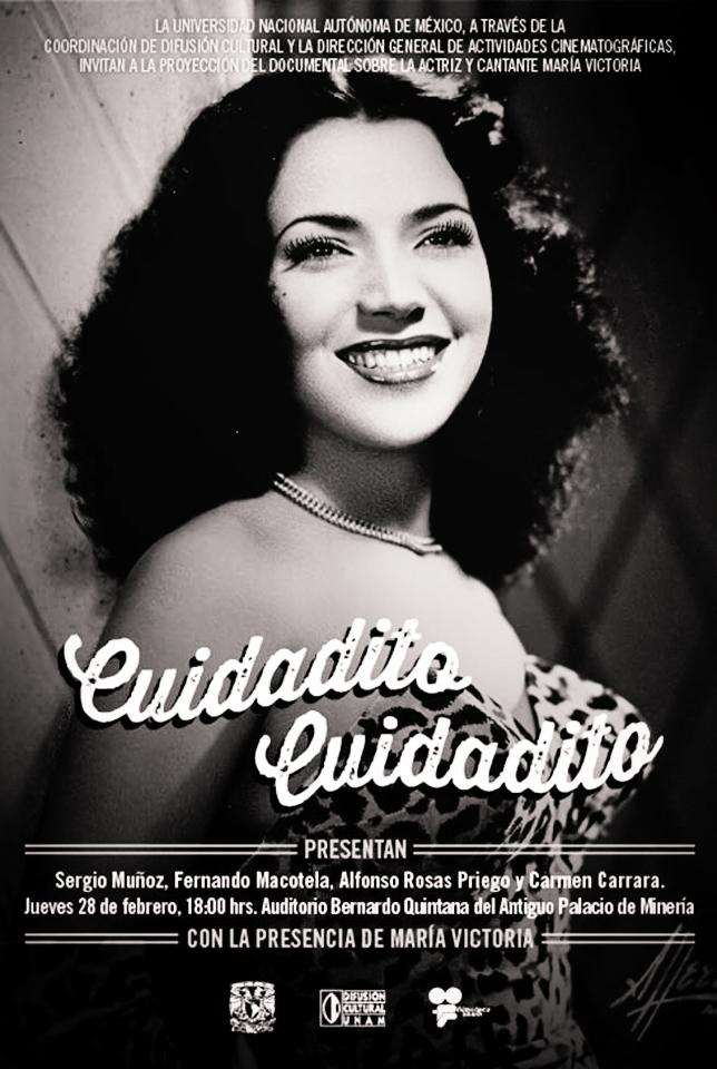 Premiere of film Cuidadito cuidadito with Maria Victoria. February, 2013 at the International Book Fair in Mexico City