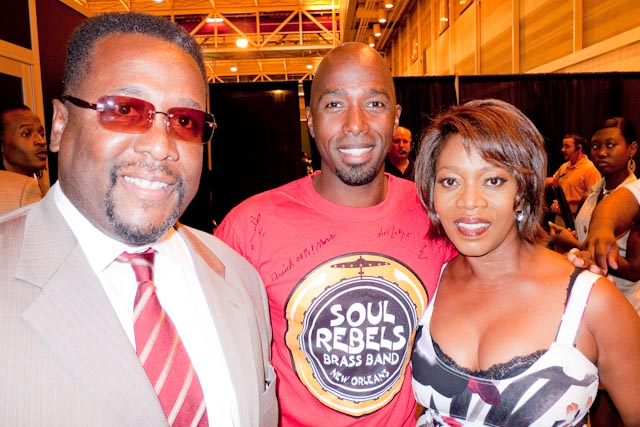 Wendell Pierce, Ntare Guma Mbaho Mwine and Alfre Woodard speak at a the Essence Music festival HBO panel 2010