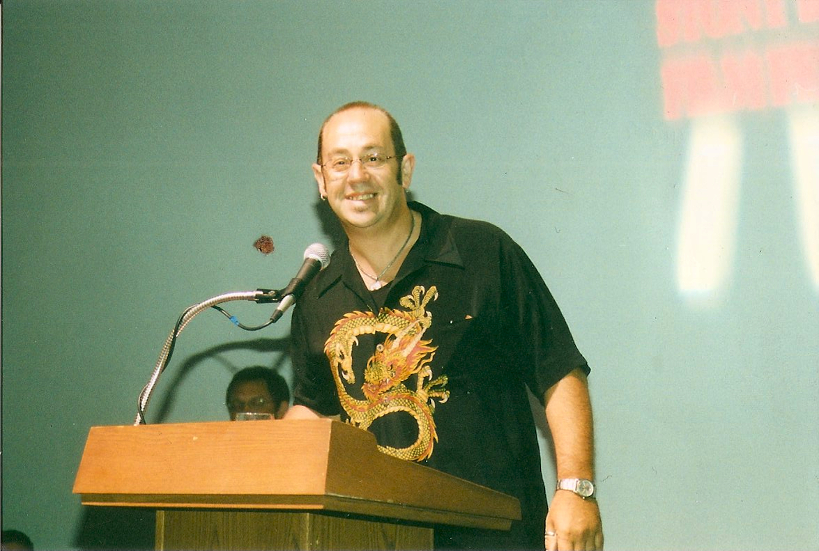 Max receiving his 'Outstanding Directorial Achievement' for 'Don't Let Go,' at the Stony Brook, Long Island Film Festival.