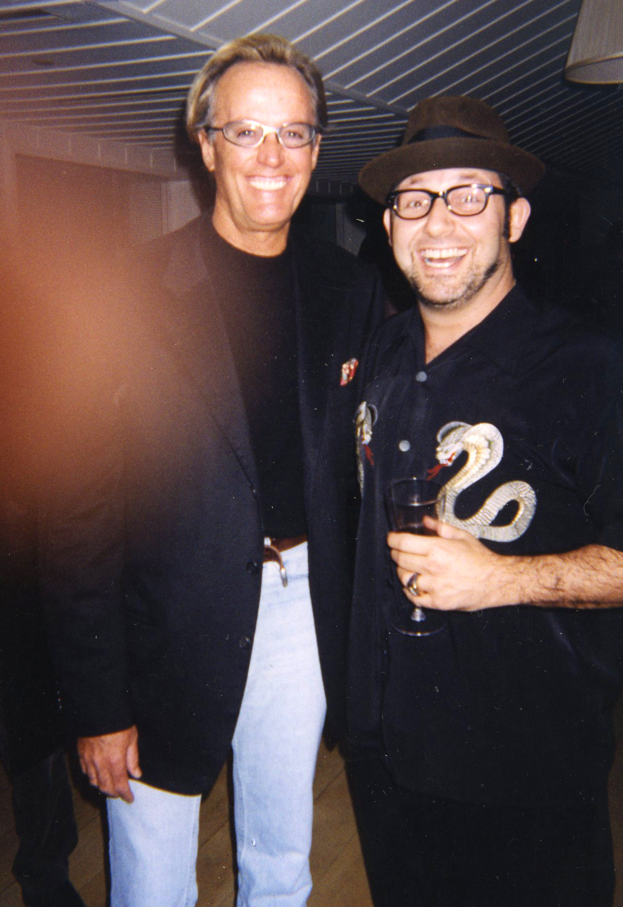 Peter Fonda and I taking a break for a picture at an event.