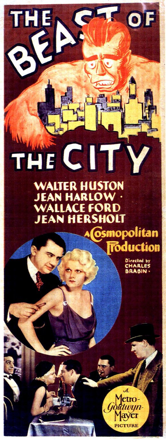 Jean Harlow, Walter Huston and J. Carrol Naish in The Beast of the City (1932)