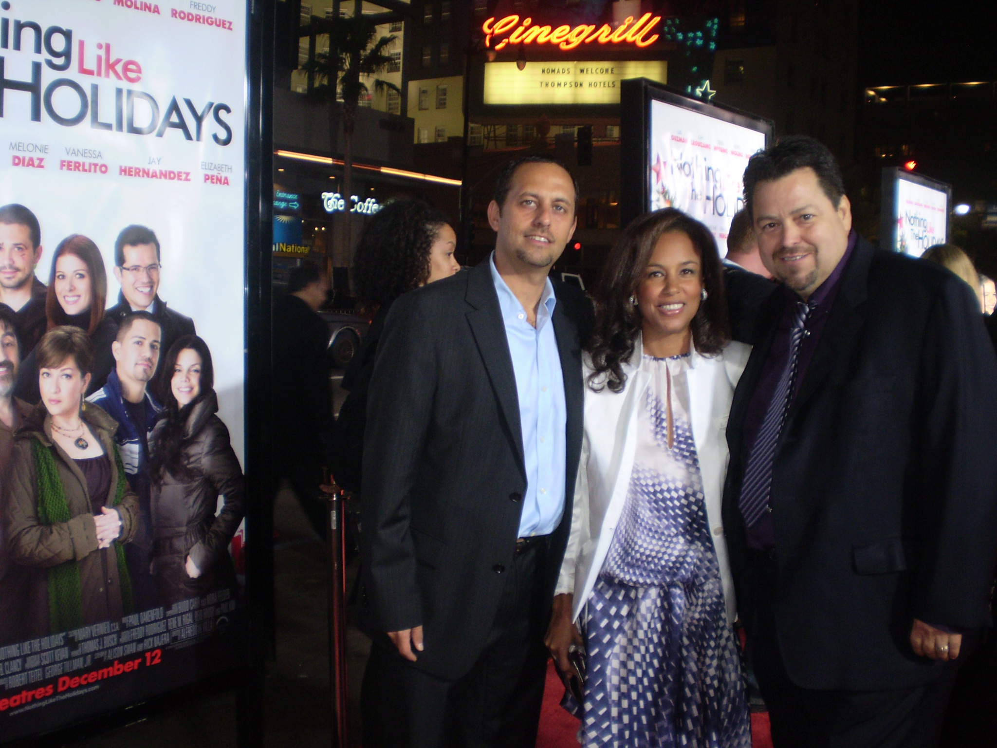 Nothing Like the Holidays Premiere; Writers Rick Najera and Alison Swan and Producer Bob Tietel