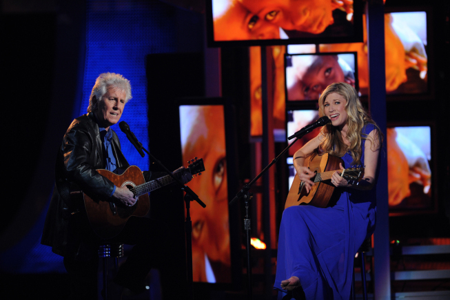 Still of Graham Nash and Brooke White in American Idol: The Search for a Superstar (2002)