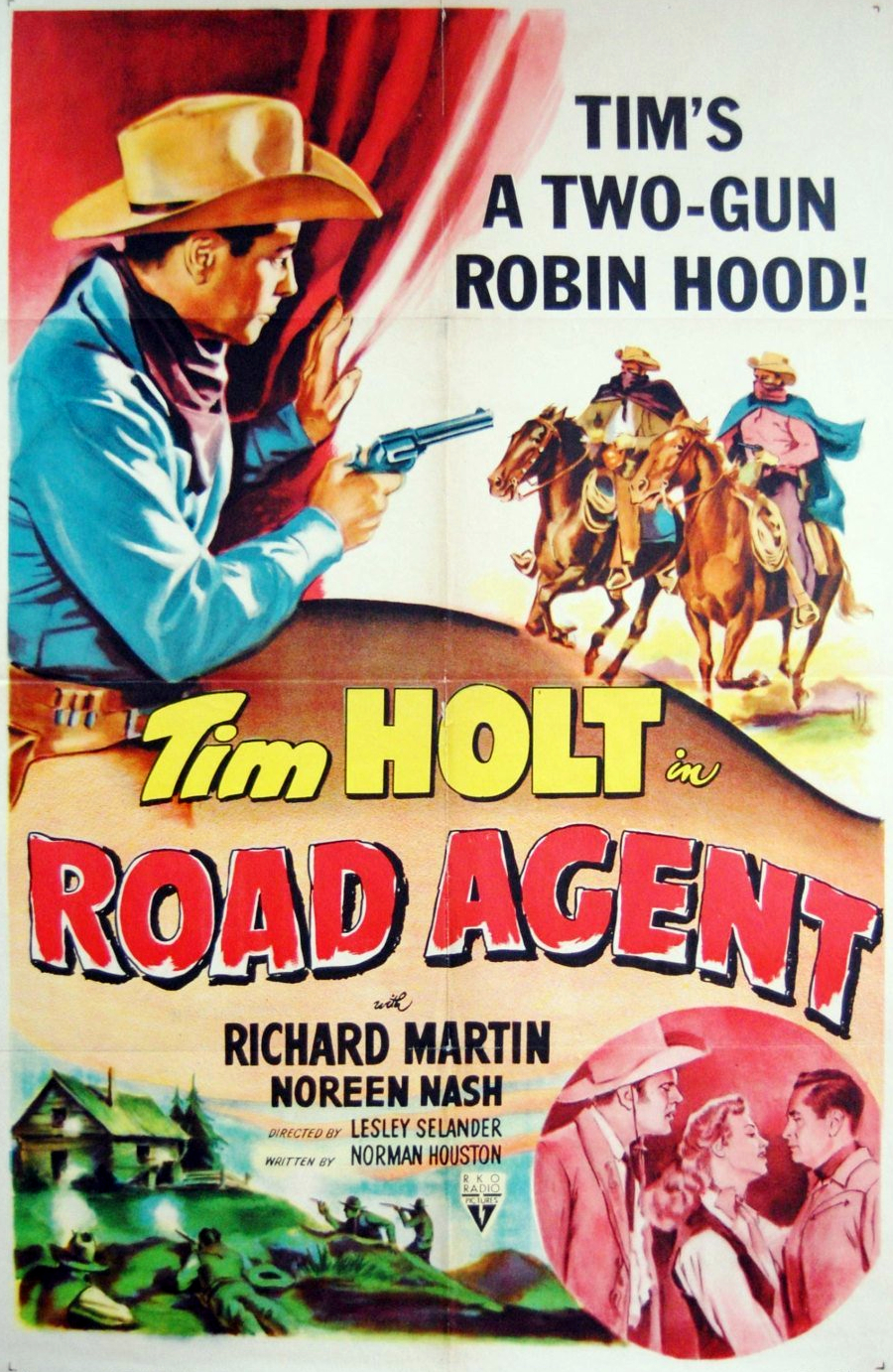 Tim Holt, Richard Martin and Noreen Nash in Road Agent (1952)