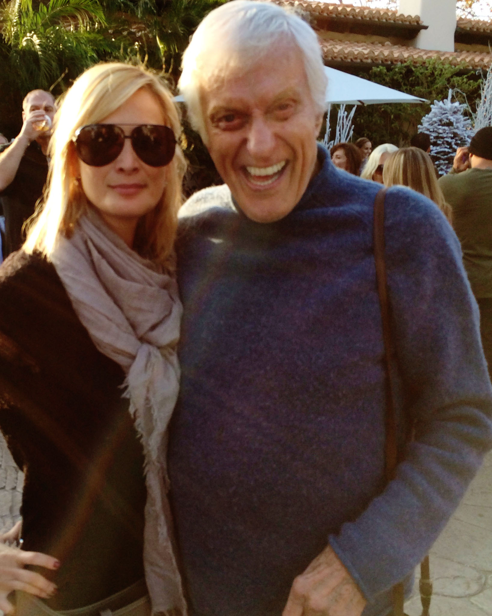 Blueyed Producer Jamee Natella with Dick Van Dyke at John Paul DeJoria (Paul Mitchell, Patron Tequila) Holiday Party.