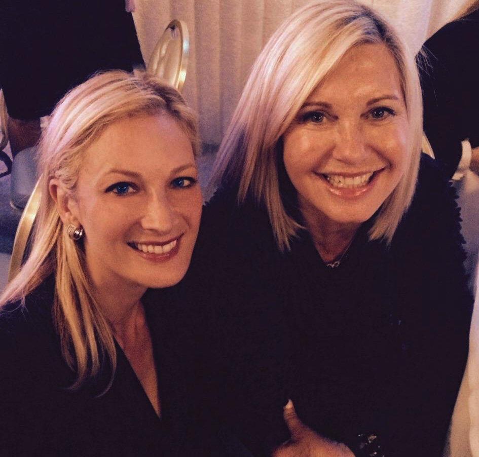 Jamee Natella and Olivia Newton-John at the Healthy Child Healthy World Event. London Hotel, October 2014.