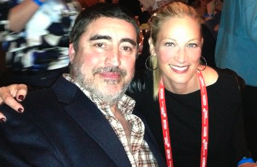 Alfred Molina and Blueyed Producer Jamee Natella at the Film Creative Coalition dinner in Park City, Utah.