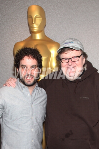 NEW YORK, NY - FEBRUARY 18: Actor Michael Nathanson and documentary filmmaker Michael Moore attend the Academy Award-Nominated Documentary Short Subjects screening at the Academy Theater at Lighthouse International on February 18, 2012 in New York City