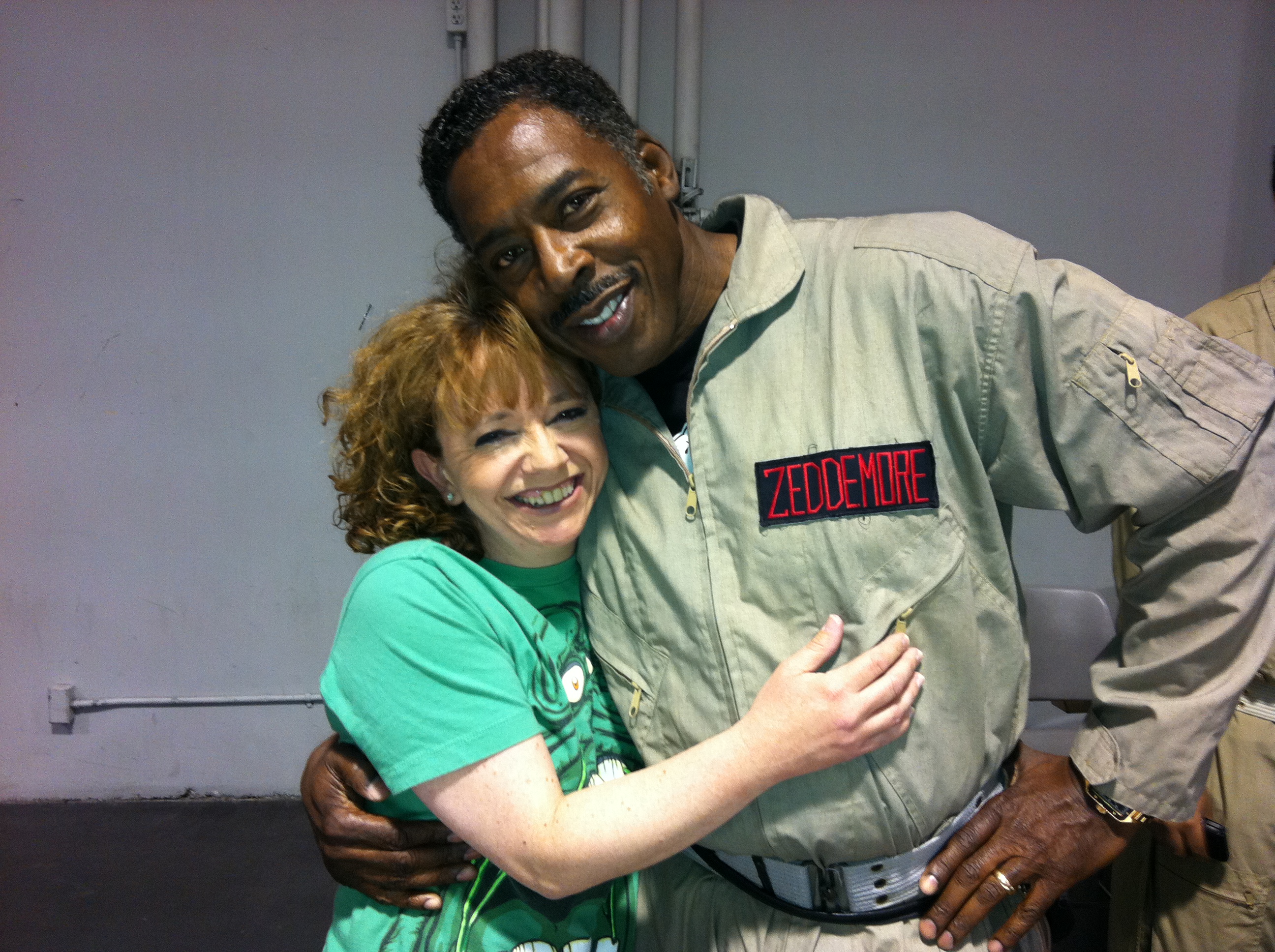 Robin Shelby with Ernie Hudson at the Anaheim Comic Con