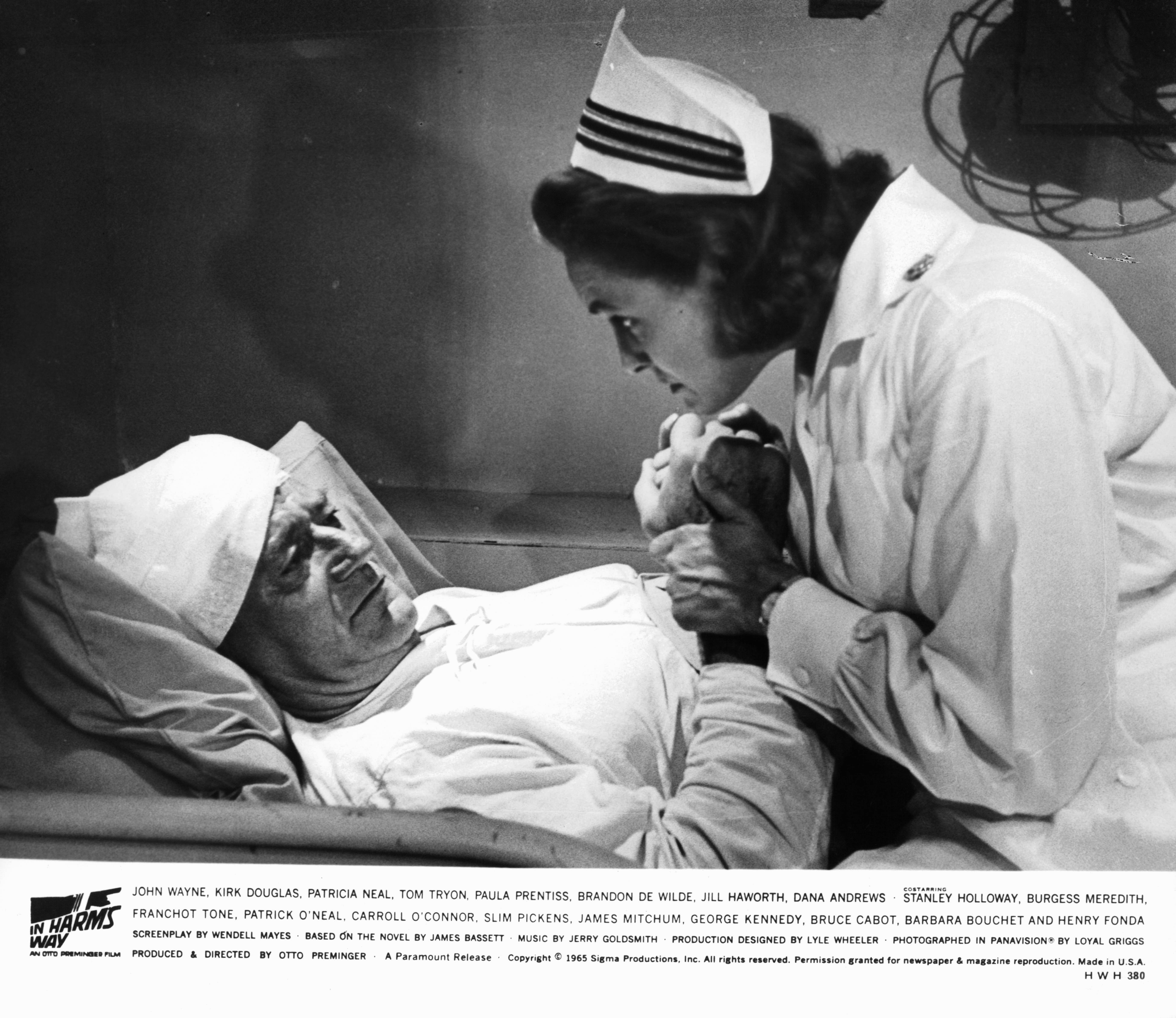 Still of John Wayne and Patricia Neal in In Harm's Way (1965)