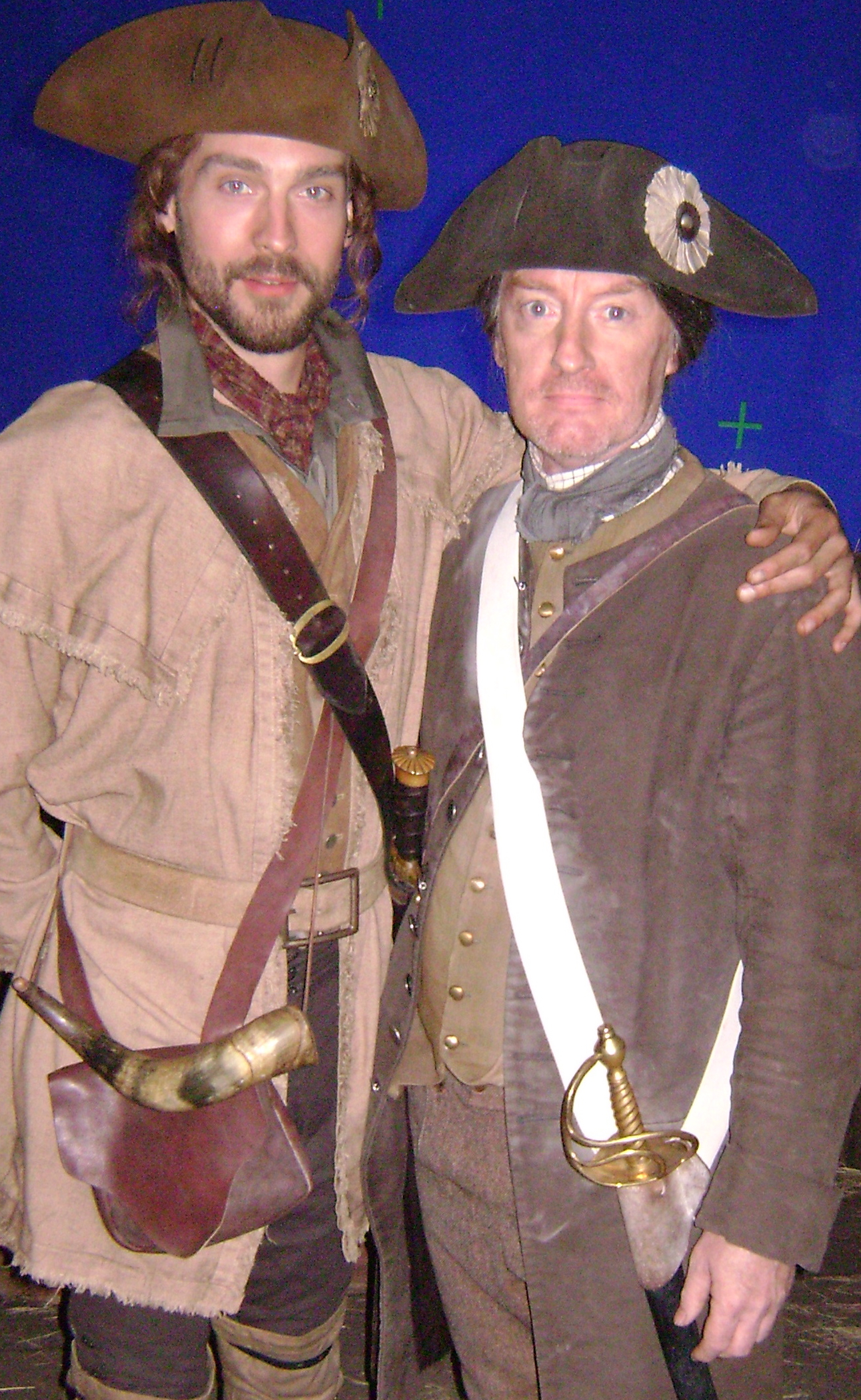 Tom Mison and William Neenan on the set of 'Sleepy Hollow'