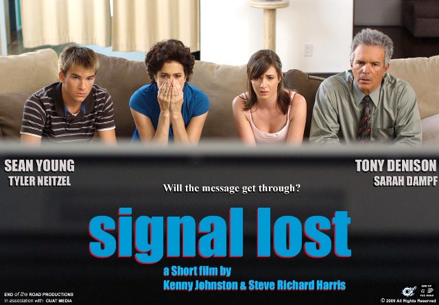 Tyler Neitzel, Sean Young, Sarah Dampf, and Tony Denison in Signal Lost (2009)