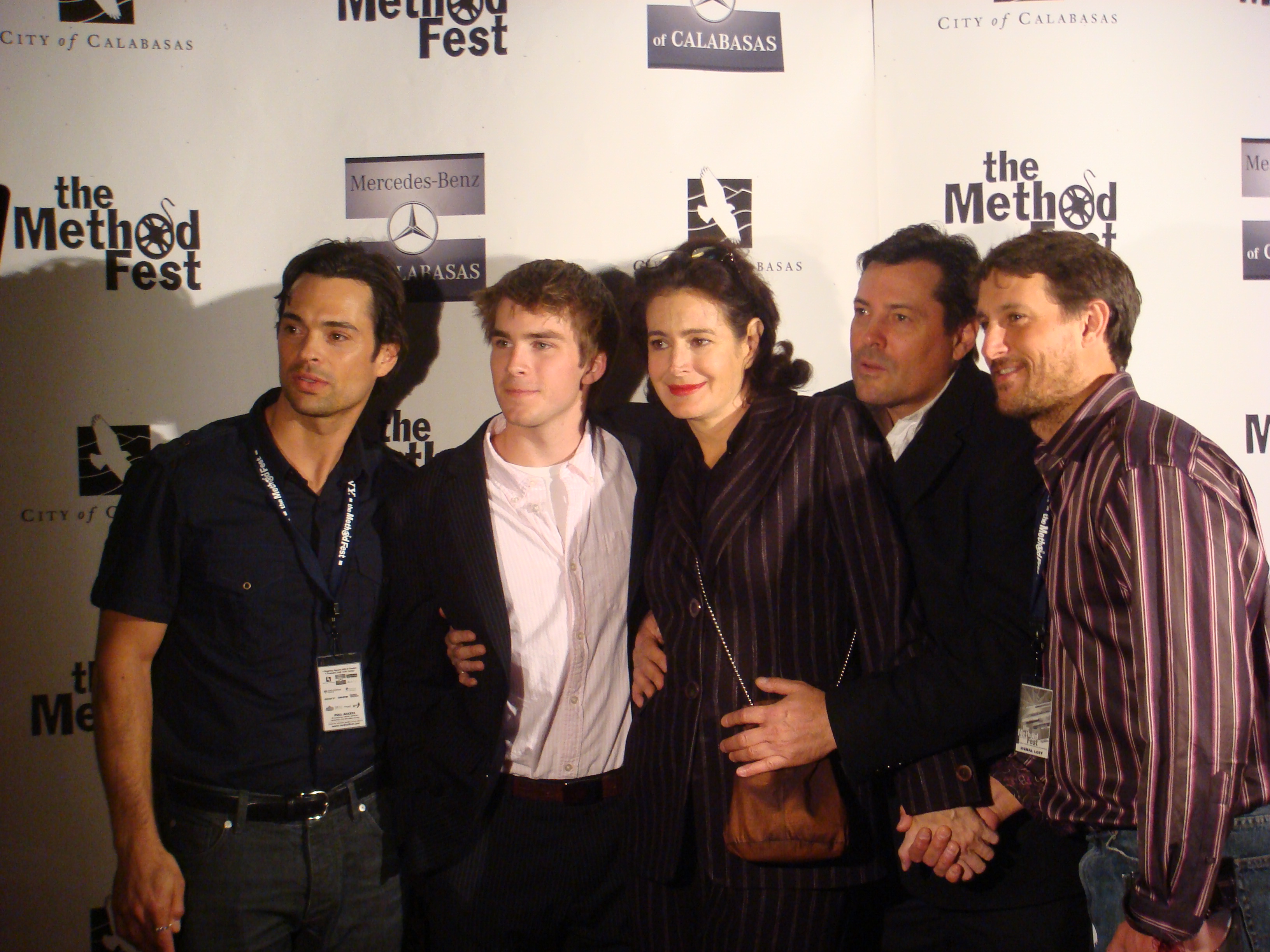 Steve Richard Harris, Tyler Neitzel, Sean Young, Jeff Rector, and Kenny Johnston at an event of Signal Lost (2009)
