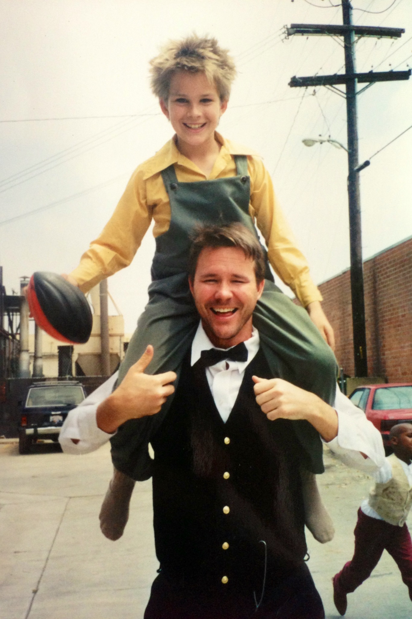 Tyler Neitzel and Will Wallace on the set of Imagination Station (1999)
