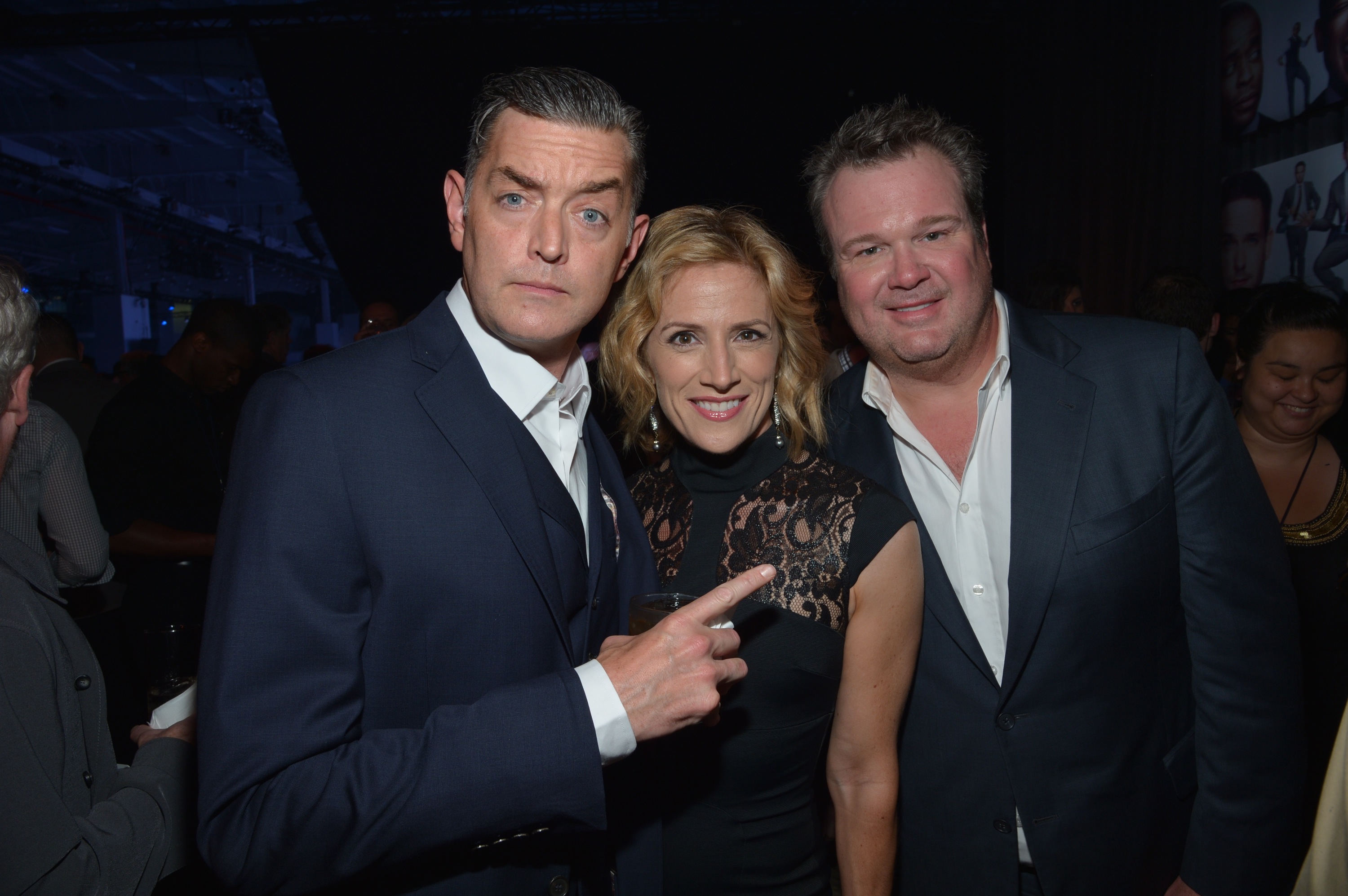 PSYCH's Timothy Omundson, Kirsten Nelson and MODERN FAMILY's Eric Stonestreet at USA Network's 2013 Upfront in NYC