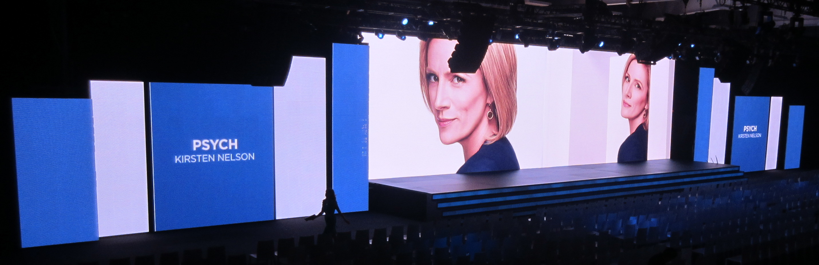View of 2013 USA Network Upfront stage in NYC, NY