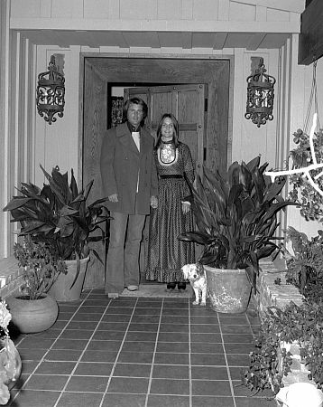 Rick Nelson at home with wife Kris, c. 1970