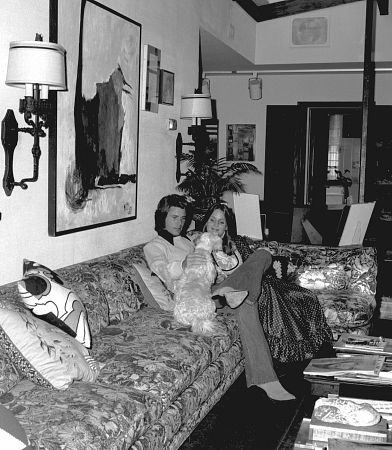 Rick Nelson at home with wife Kris, c. 1970
