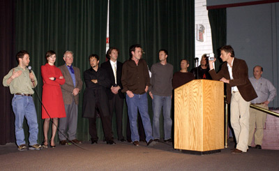 David Arquette, Emily Mortimer, Tim Blake Nelson, Helmut Schleppi, David-Jan Bijker and Geert Heetebrij at event of A Foreign Affair (2003)