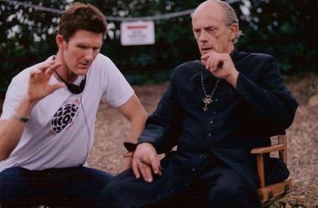 Terry Nemeroff and Christopher Lloyd on the set of 